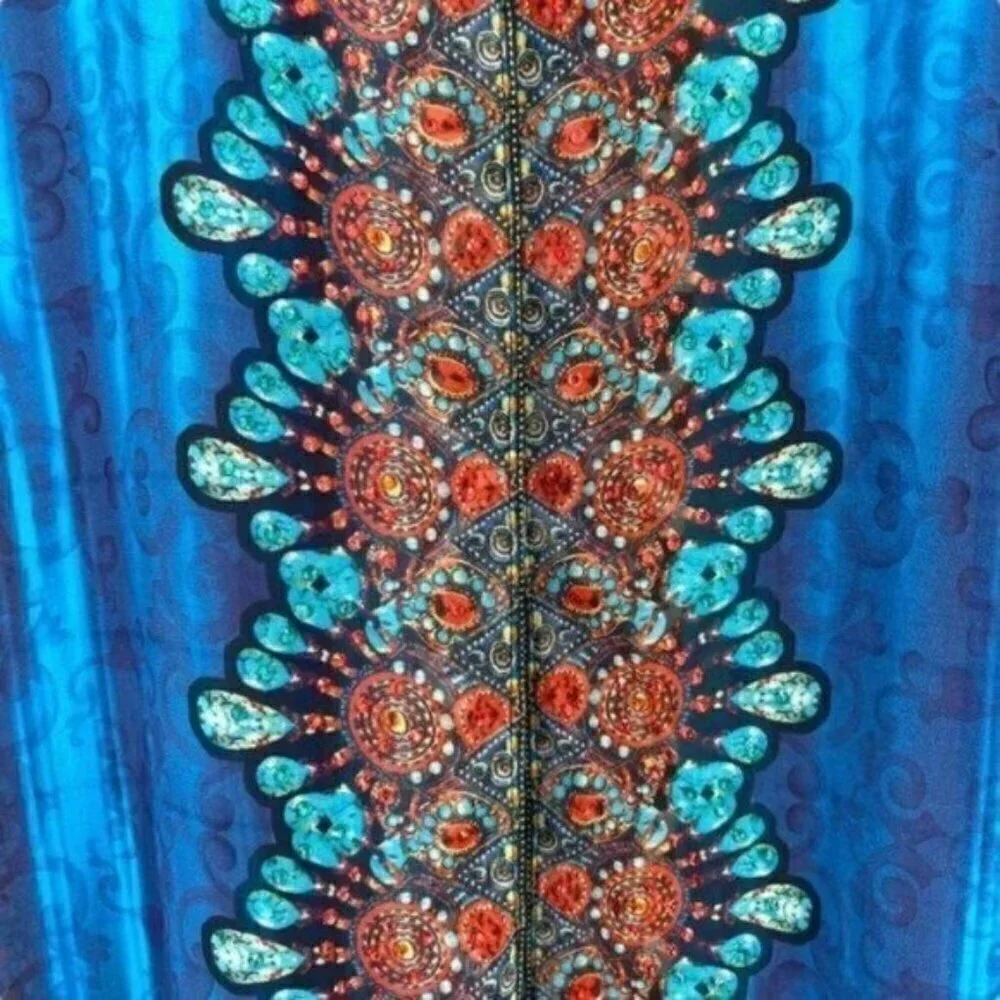 Venus Rhinestone Embellished Beach Maxi Coverup Duster